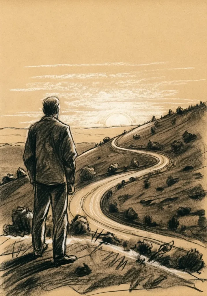 jak się odkochać - człowiek stojący na górze